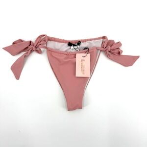 Missguided Rose Pink Thick Tie Side Bikini‎ Bottom L4236405 Womens US 8 NEW